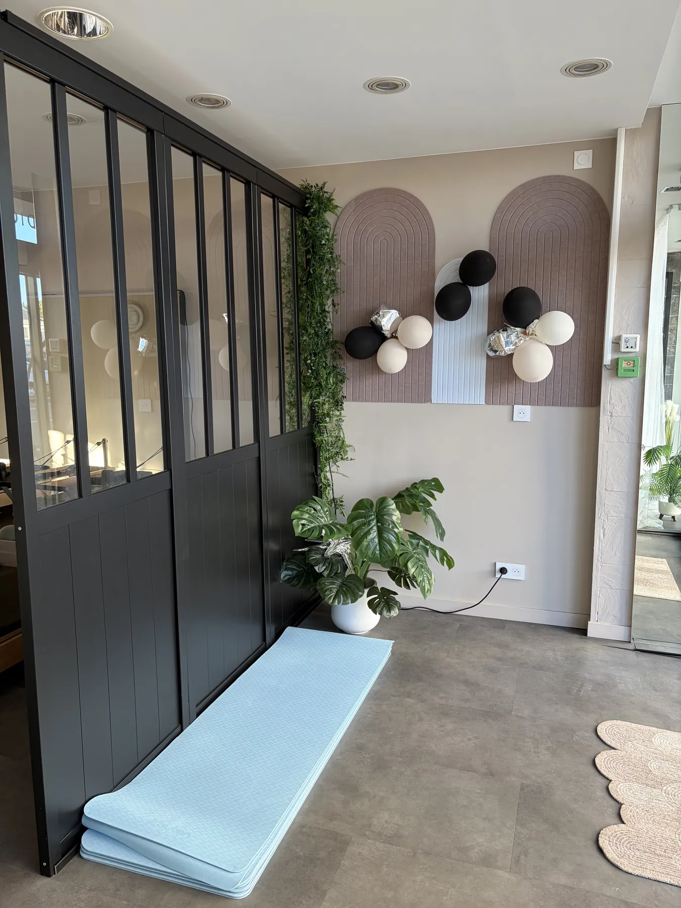 Verrière et tapis d’accueil