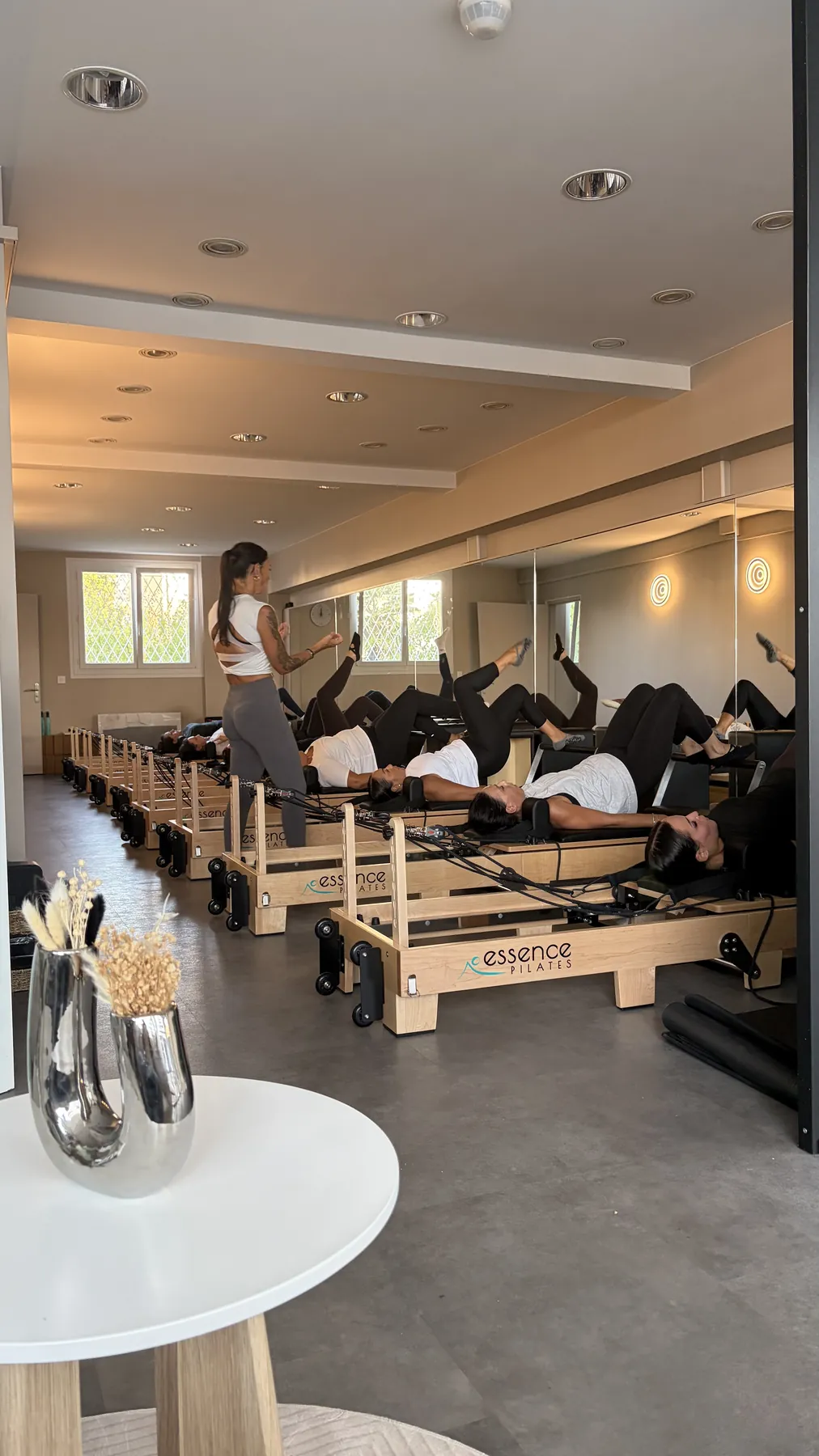 Gaëlle Goffard pendant un cours de Reformer